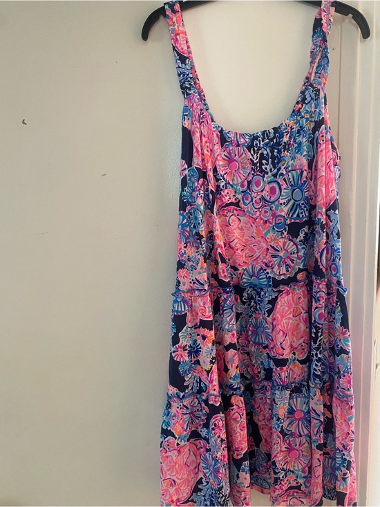 Lilly Pulitzer Dresses & Skirts - Lilly Pulitzer Pink, Navy & Blue Floral Sundress